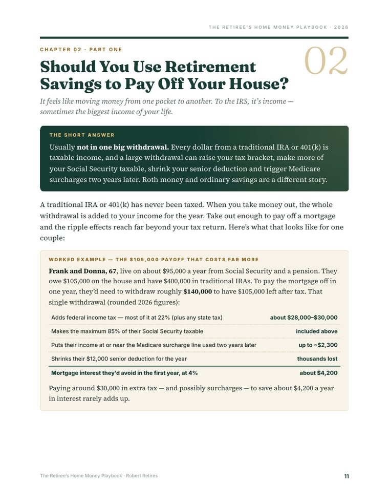 Chapter 2: Should you use retirement savings to pay off your house?