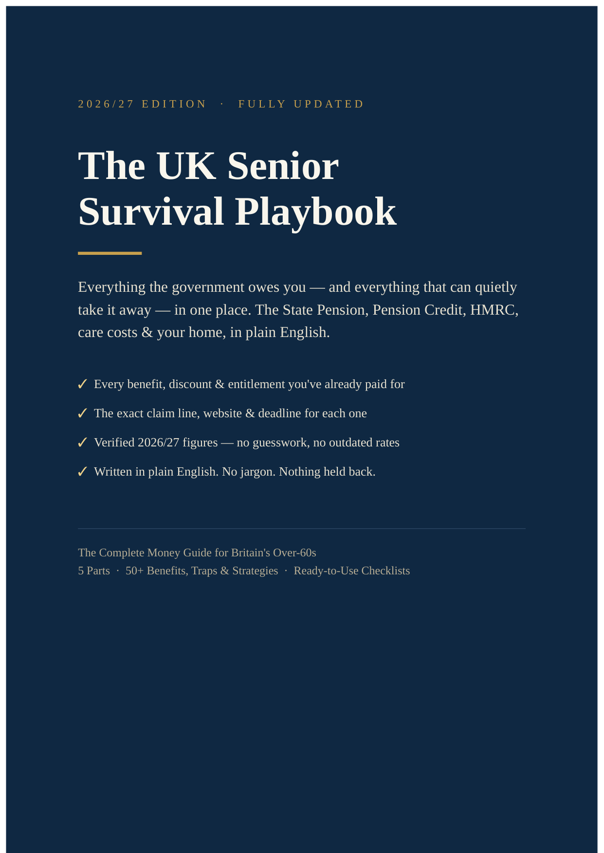 The UK Senior Survival Playbook 2026/27